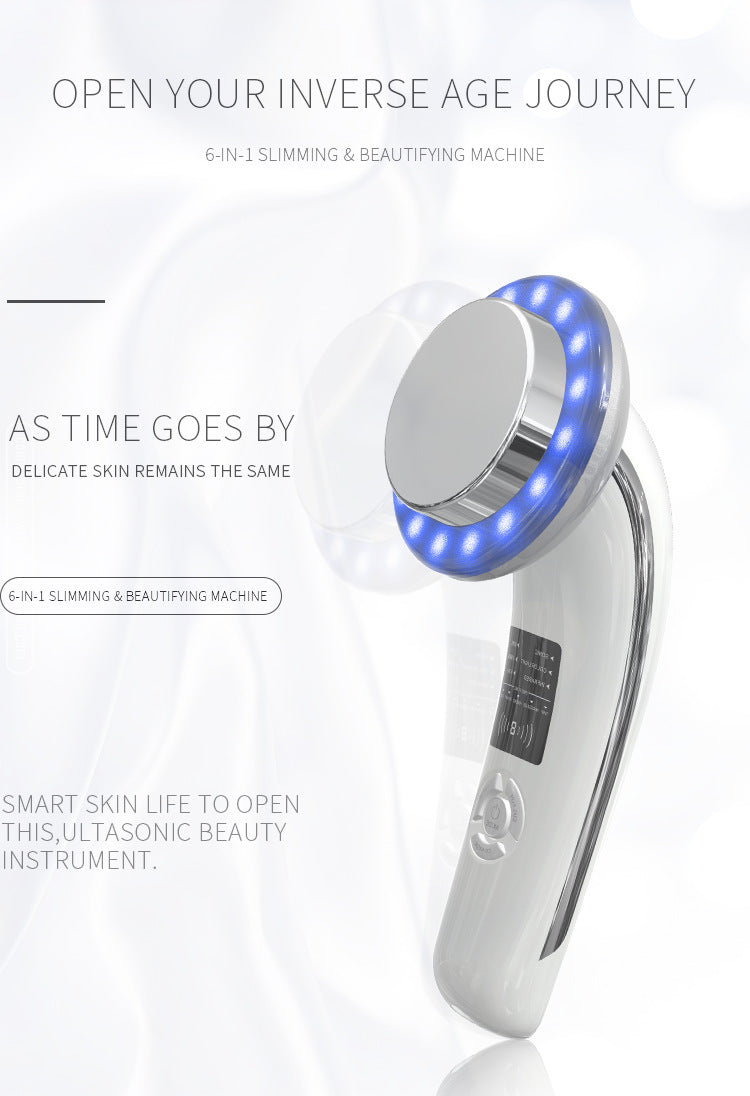 6-in-1 Ultrasonic Slimming & Beautifying RF Device - Body Sculpting & Skin Rejuvenation(black)