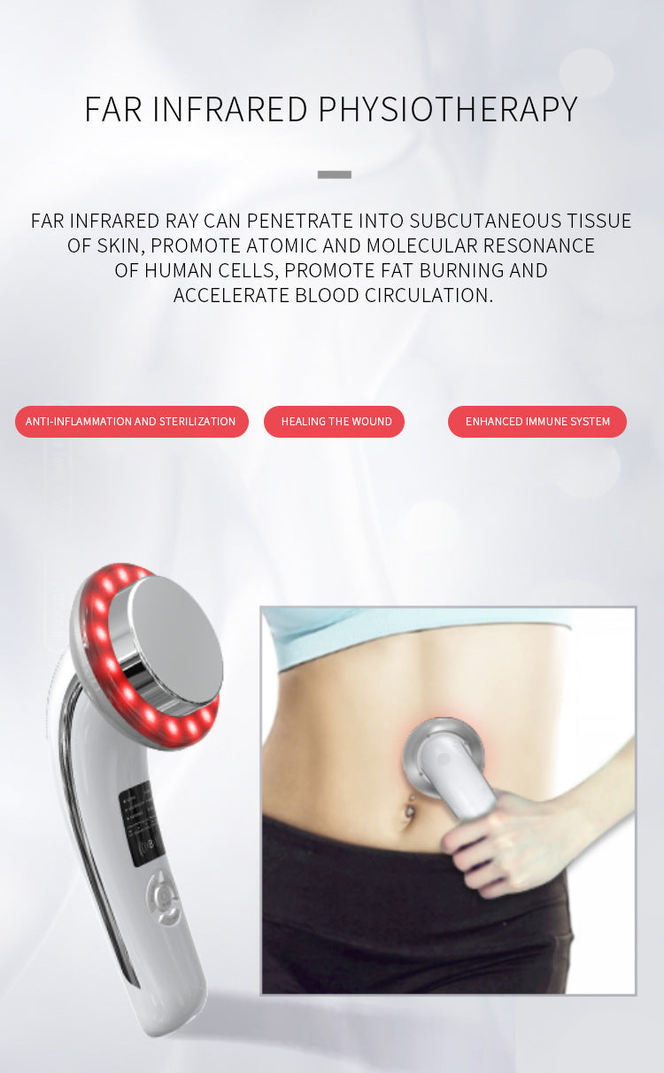 6-in-1 Ultrasonic Slimming & Beautifying RF Device - Body Sculpting & Skin Rejuvenation(black)