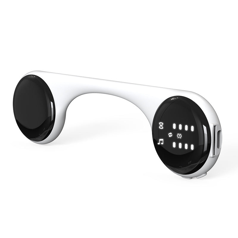 Under-Pillow Bone Conduction Sleep Speaker - Bluetooth 5.4, White Noise, TF Card, LED Display & Timer(White)