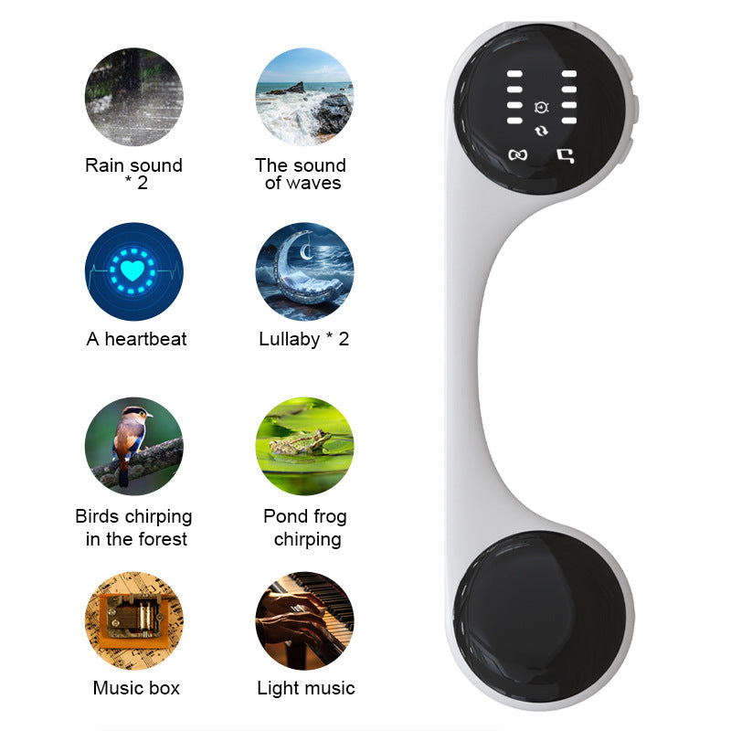 Under-Pillow Bone Conduction Sleep Speaker - Bluetooth 5.4, White Noise, TF Card, LED Display & Timer(Gray)