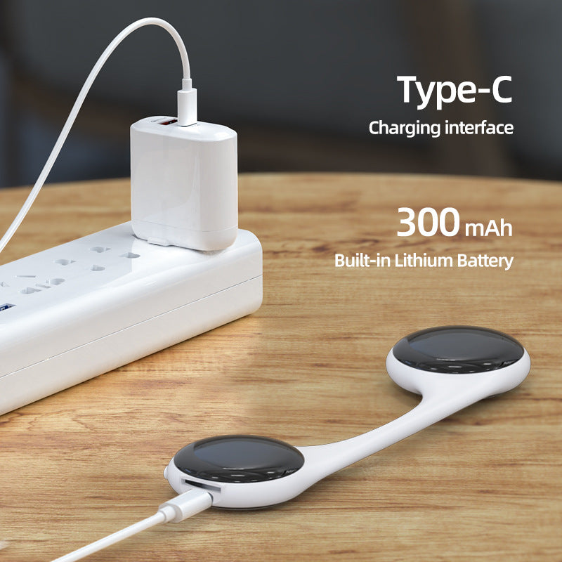 Under-Pillow Bone Conduction Sleep Speaker - Bluetooth 5.4, White Noise, TF Card, LED Display & Timer(Gray)