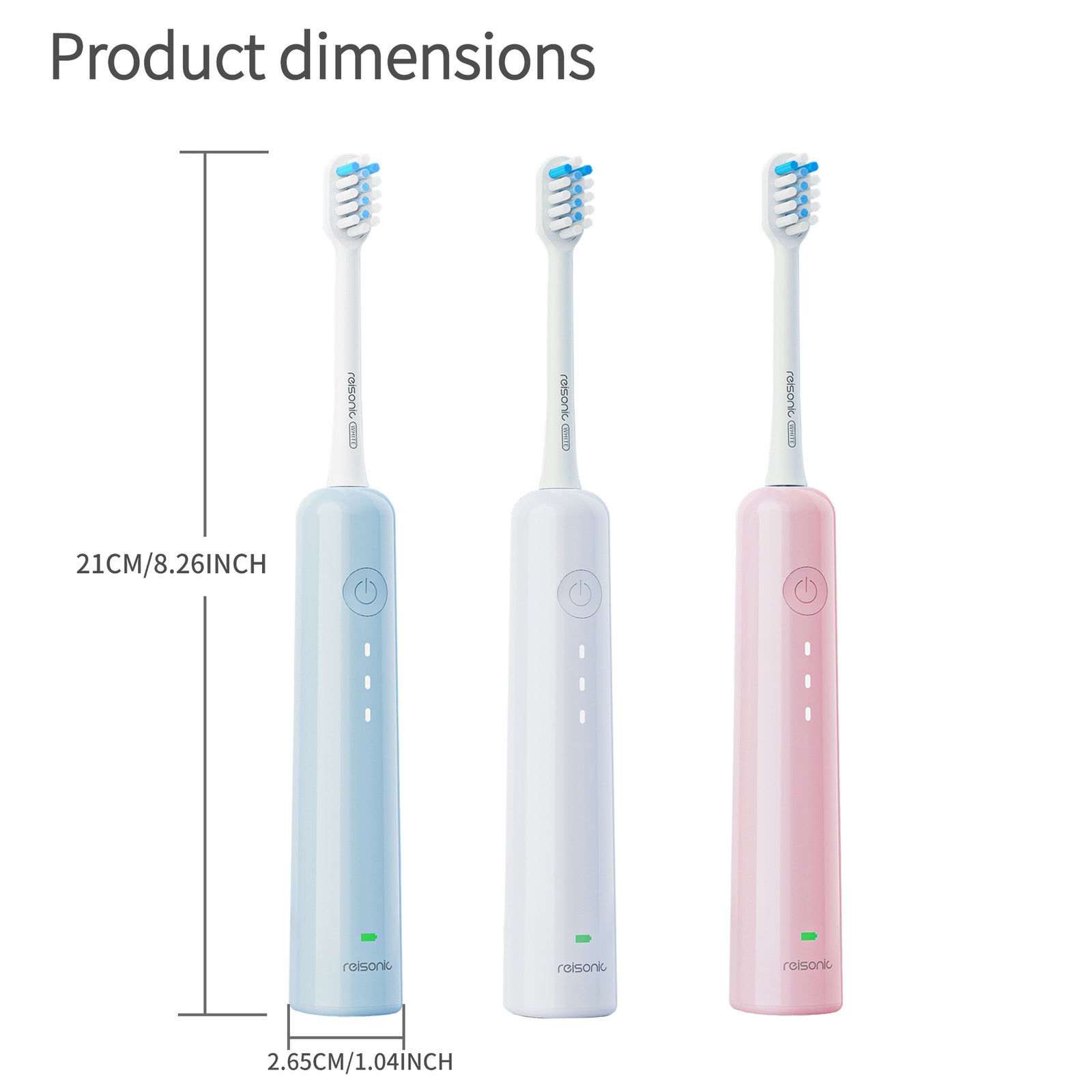 Electric Toothbrush with Ultra-Soft Gum Guard Brush Heads - IPX7 Waterproof, Ergonomic Design(white)