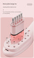 Electric Scalp Massager Comb with Red & Blue Light Therapy - 5 Vibration Modes & Liquid Dispenser(pink)