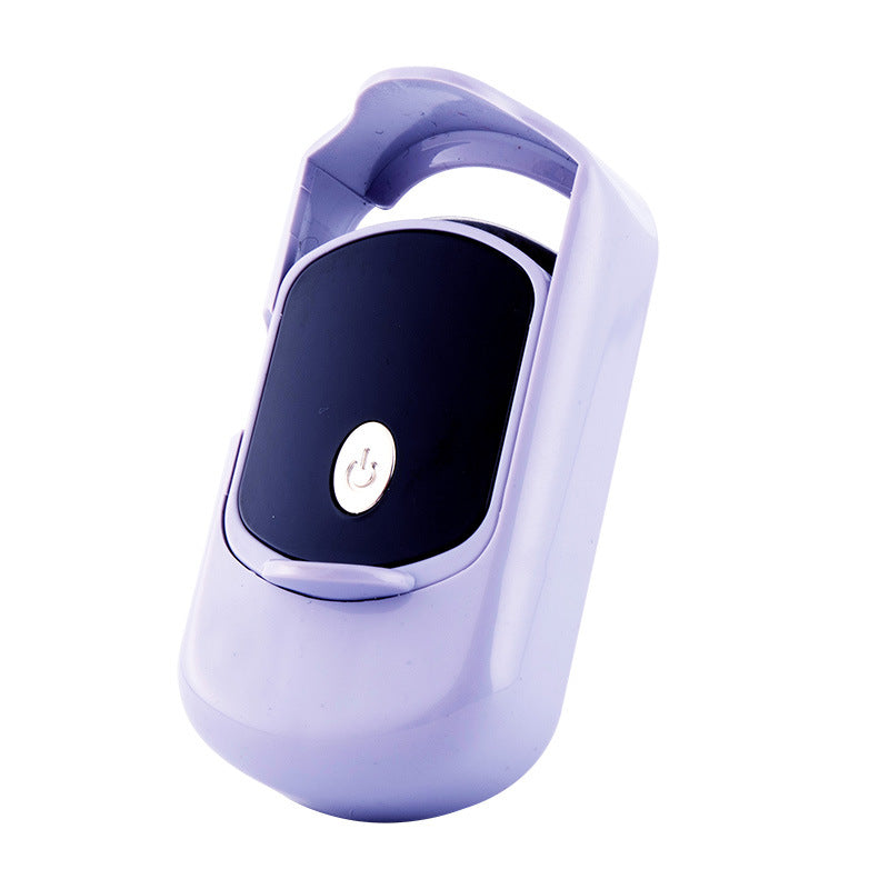 2pc Rechargeable Electric Heated Eyelash Curler - 55C Constant Temperature, LED Display, Gentle Curling(Purple)