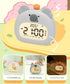Cute Animal Digital Alarm Clock with Night Light, Temperature & Countdown Timer(Blue elephant)