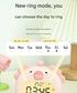 Cute Animal Digital Alarm Clock with Night Light, Temperature & Countdown Timer(Black and white panda)