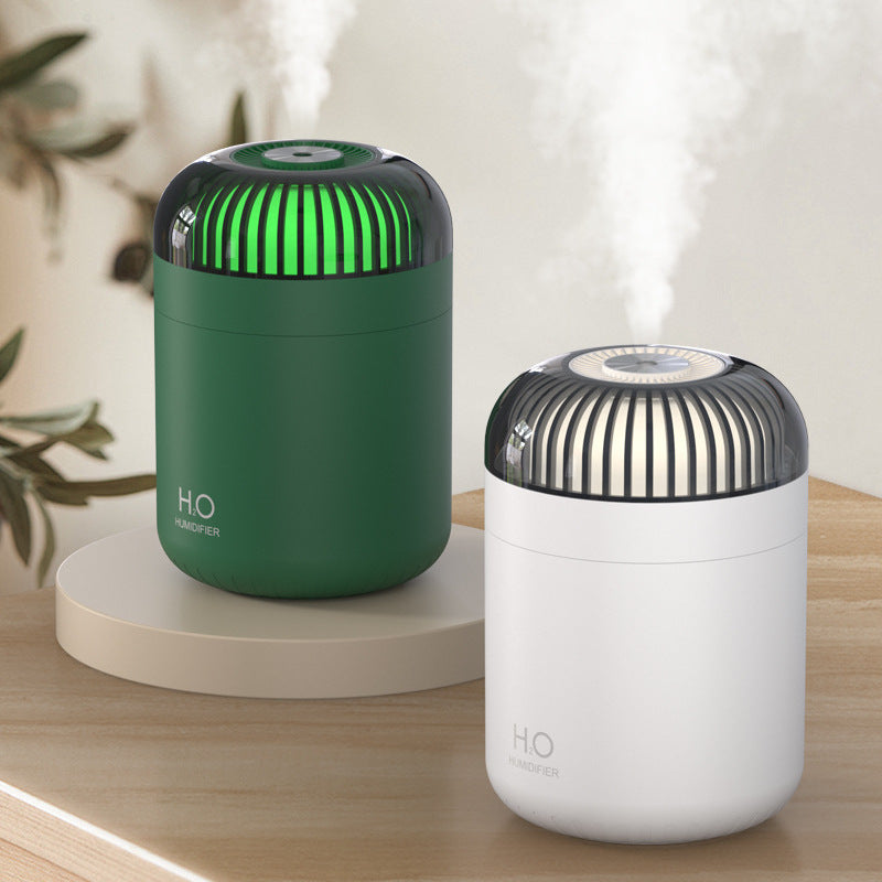 Quiet Cool Mist Humidifier - 500ml USB-C with Ambient Light & Dual Mist Modes(white)