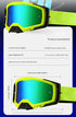 Panoramic Outdoor Sports Goggles - UV Protection, Windproof, Anti-Fog & Impact Resistant(Cyan-green frame + green film)