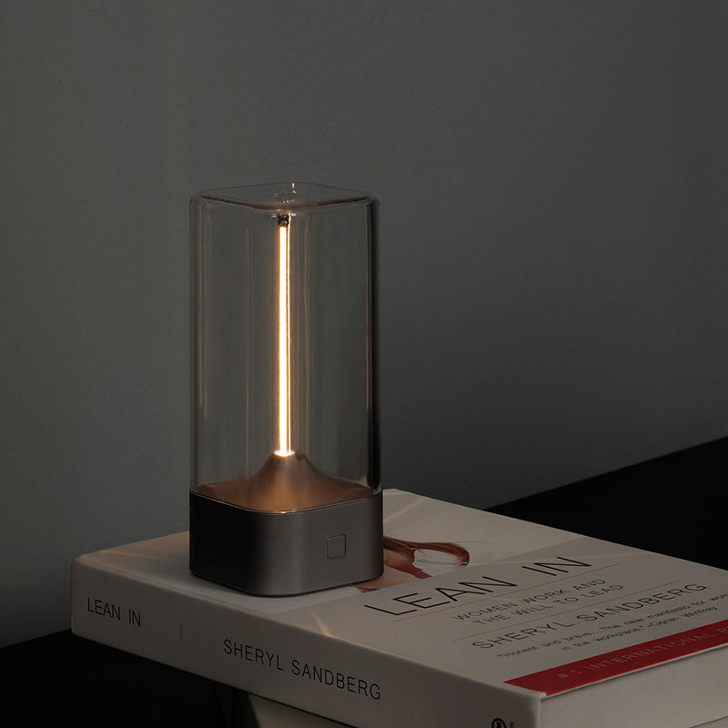 Magnetic Levitating Night Light with Flexible LED - USB-C Rechargeable, Stepless Dimming & Outdoor Hook(black)