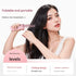 Foldable Wireless Hair Straightener Comb - 9 Temperature Settings, Anti-Scald, USB-C Rechargeable(pink)