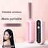 Foldable Wireless Hair Straightener Comb - 9 Temperature Settings, Anti-Scald, USB-C Rechargeable(yellow)