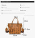 Chic Print Tote Bag with Bear Charm - Versatile Handbag & Crossbody(black)