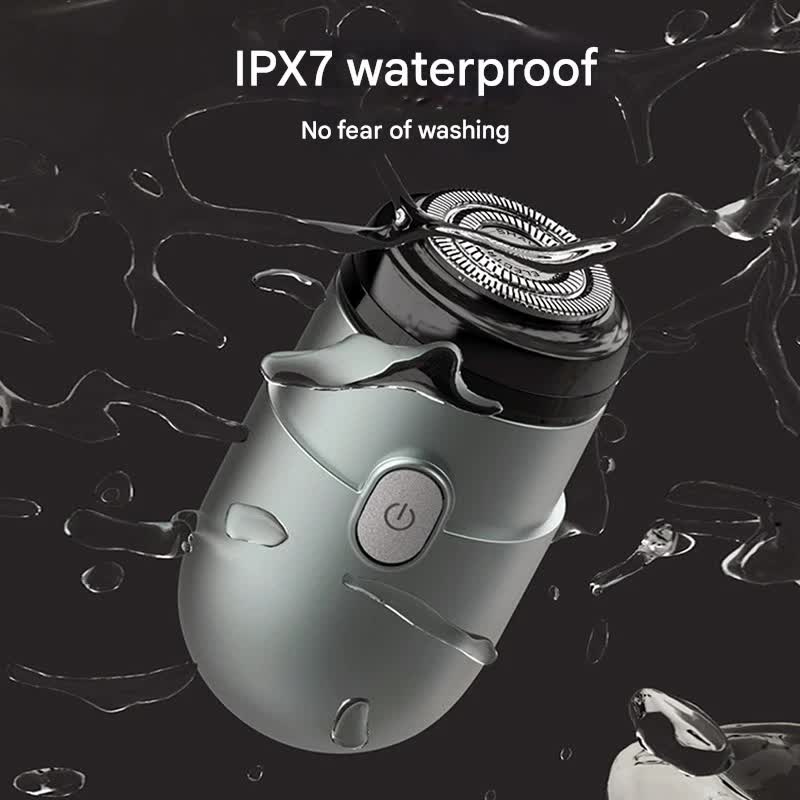 Mini Electric Rotary Shaver - IPX7 Waterproof, 2 Speed Modes, 90-Day Battery Life, USB Rechargeable(grey)
