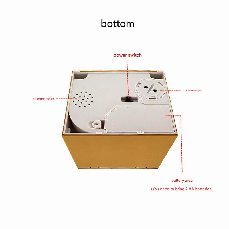 Adorable Cat Stealing Coin Piggy Bank - Automatic Money Saving Box for Kids & Adults(Grape gray cat)