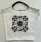 Printed Canvas Tote Bag - Water-Resistant, Large Capacity Shoulder Bag with Intricate Pattern(White cashew flower)