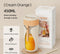 Portable Wireless Juicing Cup - 450ml, 6-Blade Ice Crusher, USB-C Fast Charging Smoothie Blender(orange)
