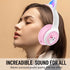 Cute Cat Ear Wireless Headphones - BT5.3, LED Lights, TF Card Slot, Soft Protein Padding(black)