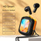 Smart Touch Wireless Headset with MP3 Player & Display - Caller ID, App Control, ENC Noise Reduction(Black Orange)