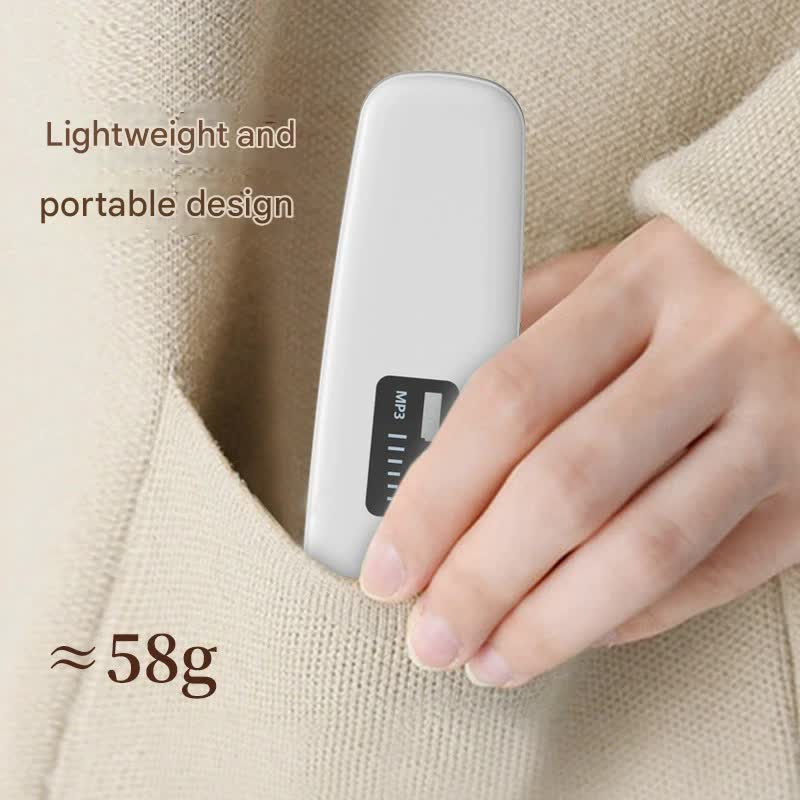 Under-Pillow Bone Conduction Sleep Sound Device - Bluetooth 5.3, TF Card, 8H Playtime & Timer(Khaki)