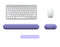 Ergonomic Keyboard & Mouse Wrist Rest Set - Soft Silicone, Non-Slip Base, Comfortable Support(purple)