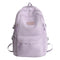 Large Capacity Nylon Backpack - Fits Tablet, A4 Magazines, Umbrella - Multiple Pockets & Adjustable Straps(purple)