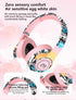 Trendy Graffiti Wireless Over-Ear Headphones - Bluetooth 5.1, HIFI 360 Surround Sound, 12H Playtime, Low Latency(pink)