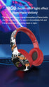 Wireless Over-Ear Headphones with Graffiti Design - Bluetooth 5.3, HIFI Sound, RGB Light, 8H Playtime(pink)