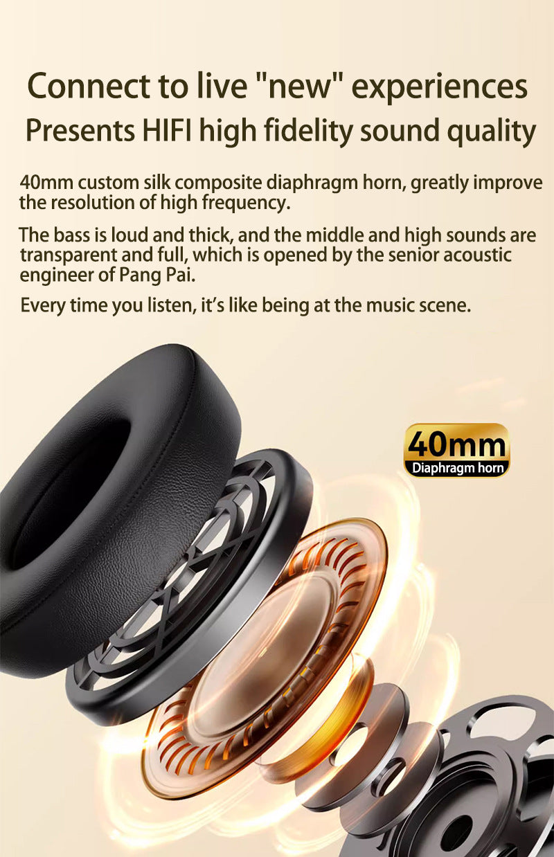 Wireless Over-Ear Headphones with Graffiti Design - Bluetooth 5.3, HIFI Sound, RGB Light, 8H Playtime(red)