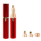 3-in-1 Rechargeable Electric Trimmer for Women - Nose, Eyebrow & Facial Hair Remover with Washable Heads & LED Light(red)
