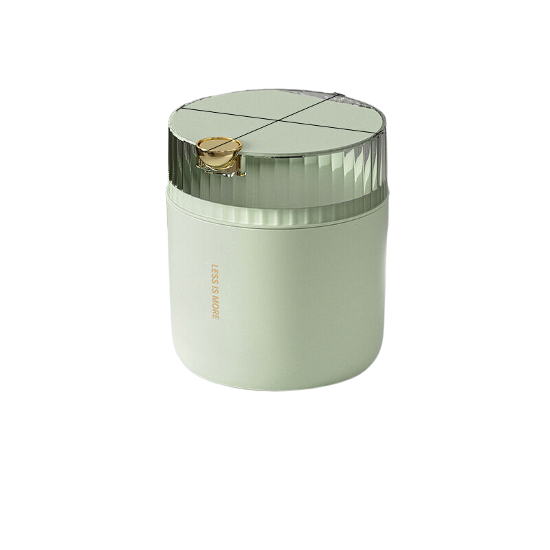 Light cedar green desktop trash can standard with one roll of garbage bag 14cm * 15cm including button * 16cm