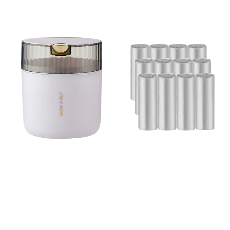 White desktop garbage bin standard 12 roll garbage bag 14cm * 15cm including button * 16cm