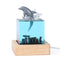 Unique Handmade Epoxy Resin Lamp - Marine Life Diorama, USB Light, Ocean Decor Gift (Spray gray dolphin model)