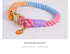 Handmade Gradient Rope Dog Collar & Leash Set - Colorful Braided Cotton (Light green - Size M)