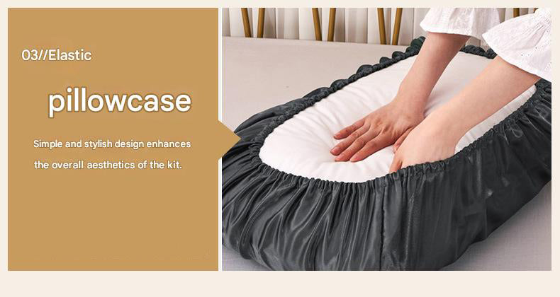 Pink Silky Satin Pillowcase Pair - Smooth for Hair & Skin, Elastic Fitted (46x70+16cm)