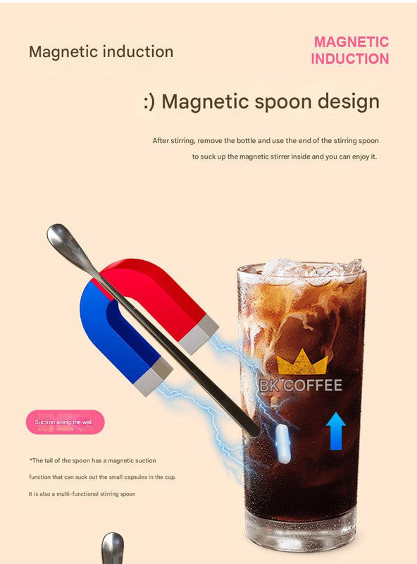 Beige Cute Paw Print Self-Stirring Coaster - Electric Coffee & Milk Mixer