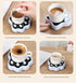 Beige Cute Paw Print Self-Stirring Coaster - Electric Coffee & Milk Mixer