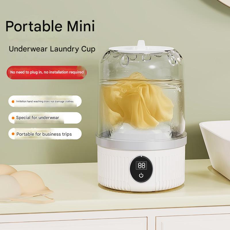 Blue Travel-Friendly Mini Washing Machine - USB Powered, Automatic, for Small Loads