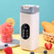 White Rechargeable Travel Blender Cup - 12 Blades, Digital Display, Self-Cleaning