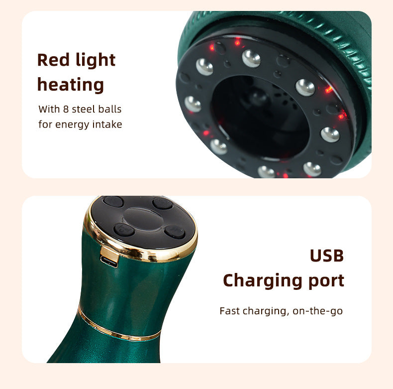 Gradient white purple Portable Electric Cupping Therapy Device - Adjustable Intensity & Heat