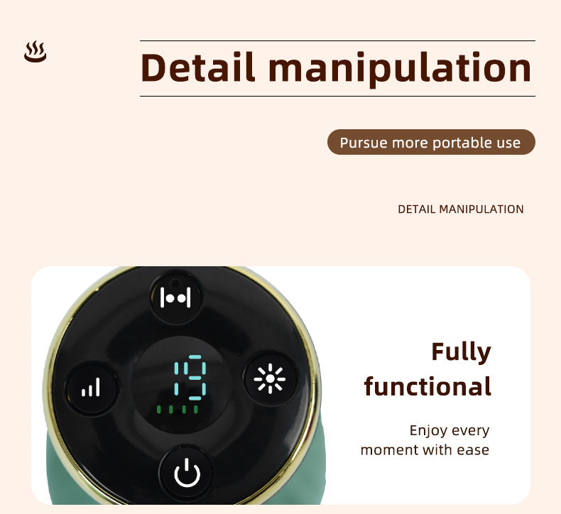 Red Portable Electric Cupping Therapy Device - Adjustable Intensity & Heat