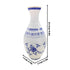 Unique 3D Puzzle Vase with Built-in Water Holder - Fun DIY Project (Blue and White)