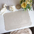 4 pcs Decorative Faux Leather Placemats - Unique Shape, Beautiful Packaging (Beige)