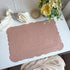 4 pcs Decorative Faux Leather Placemats - Unique Shape, Beautiful Packaging (Pink)