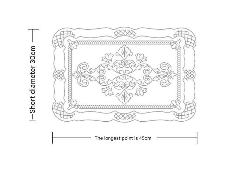 4 pcs Decorative Faux Leather Placemats - Unique Shape, Beautiful Packaging (Pink)