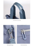 Blue Versatile Water-Repellent Nylon Tote Bag - Lightweight Multi-Pocket Shoulder & Crossbody Handbag