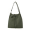 Green Chic Lightweight Nylon Drawstring Tote Bag - Multi-Pocket Casual Shoulder & Crossbody