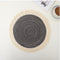 Grey Chic Round Woven Placemats with Tassel Fringe - Set of 4, Cotton Ramie Blend, Heat Resistant Table Mats