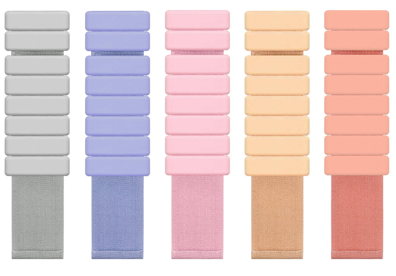 Grey Premium Adjustable Silicone Wrist & Ankle Weights (1lb Each, 2lb Pair) - Waterproof & Sweatproof for Enhanced Yoga, Running & Fitness Workouts