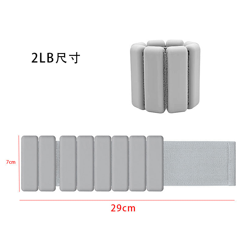 Light Orange Premium Adjustable Silicone Wrist & Ankle Weights (1lb Each, 2lb Pair) - Waterproof & Sweatproof for Enhanced Yoga, Running & Fitness Workouts