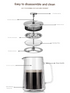 Transparent Elegant Ribbed Double Wall Glass French Press - 1000ml Heat Resistant Coffee and Tea Maker with Stainless Steel Filter